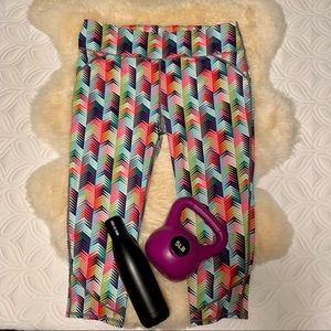 Fabletics Geometric Print Workout Leggings XL 21” inseam